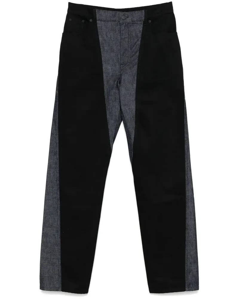 Thierry Mugler Zweifarbige Straight-Leg-Jeans - Blau Blau