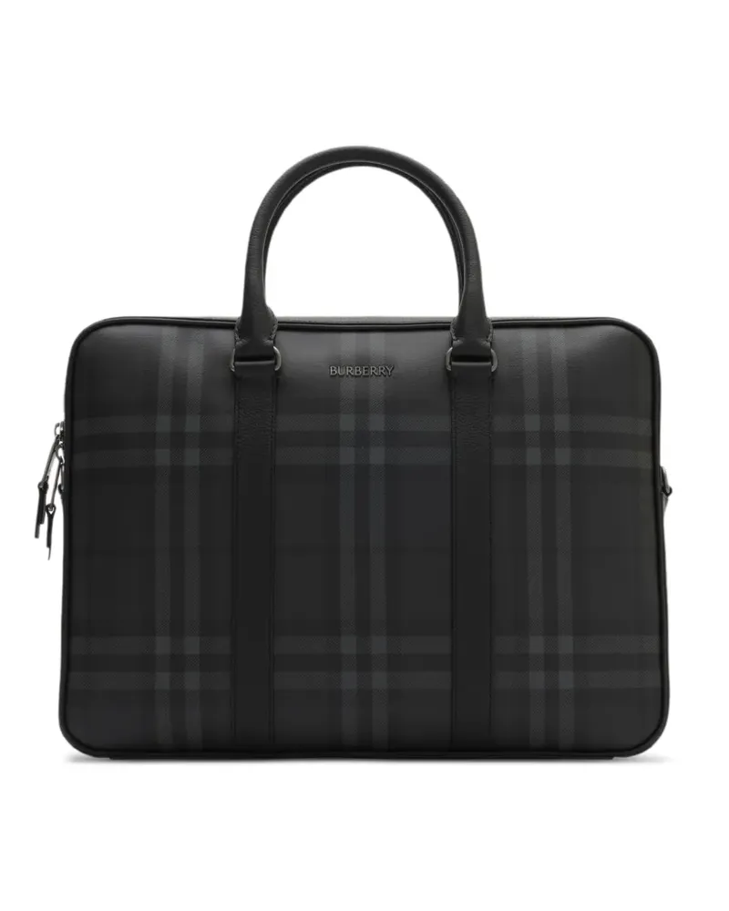 Burberry City Check Aktentasche - Schwarz Schwarz