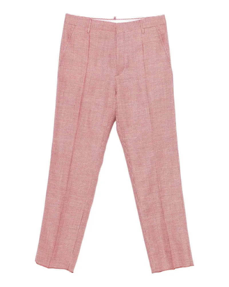 Dsquared2 houndstooth-pattern pressed-crease trousers - Rot Rot