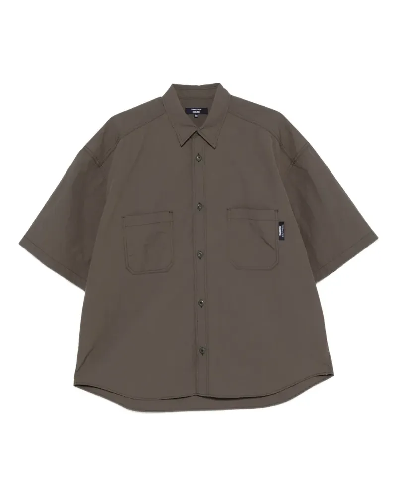 Comme des Garçons logo-patch short-sleeve shirt - Grün Grün