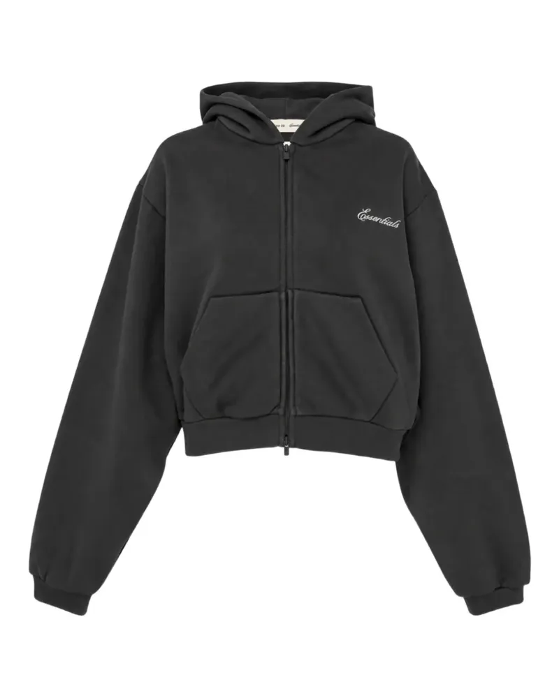 Fear of God modern cropped zip hoodie - Schwarz Schwarz