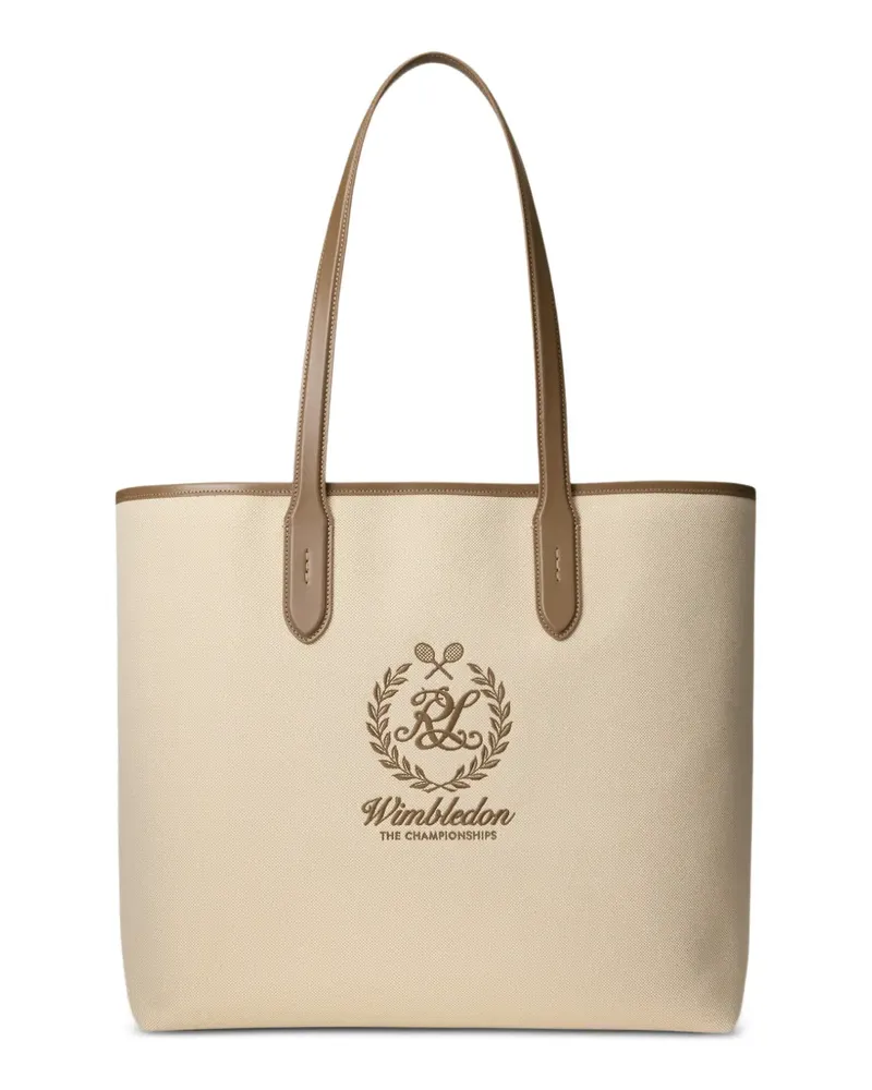 Ralph Lauren wimbledon logo-embroidered tote bag - Nude Nude