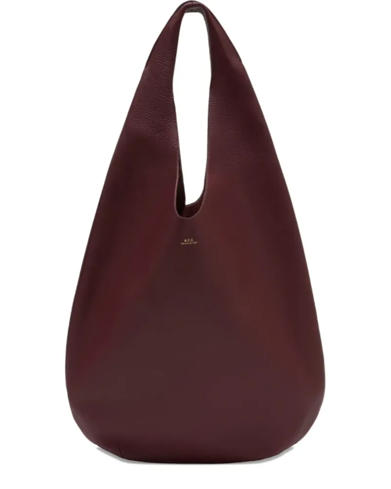A.P.C. Le Neige smooth leather shopper bag - Rot Rot