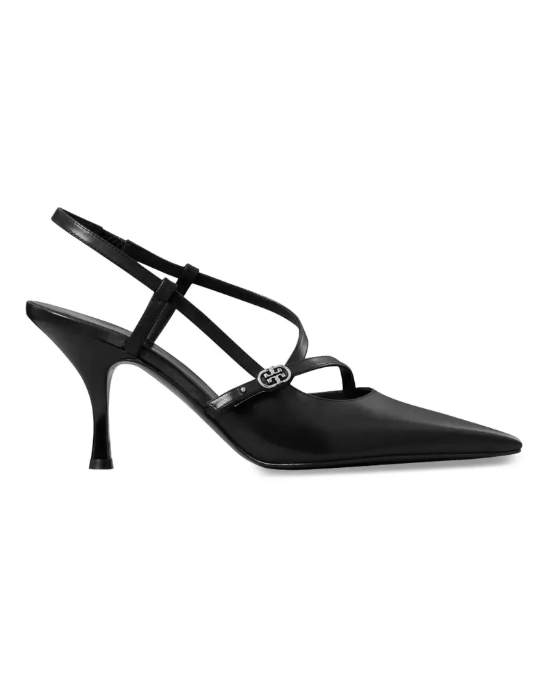 Tory Burch Double T logo-plaque strappy pumps - Schwarz Schwarz