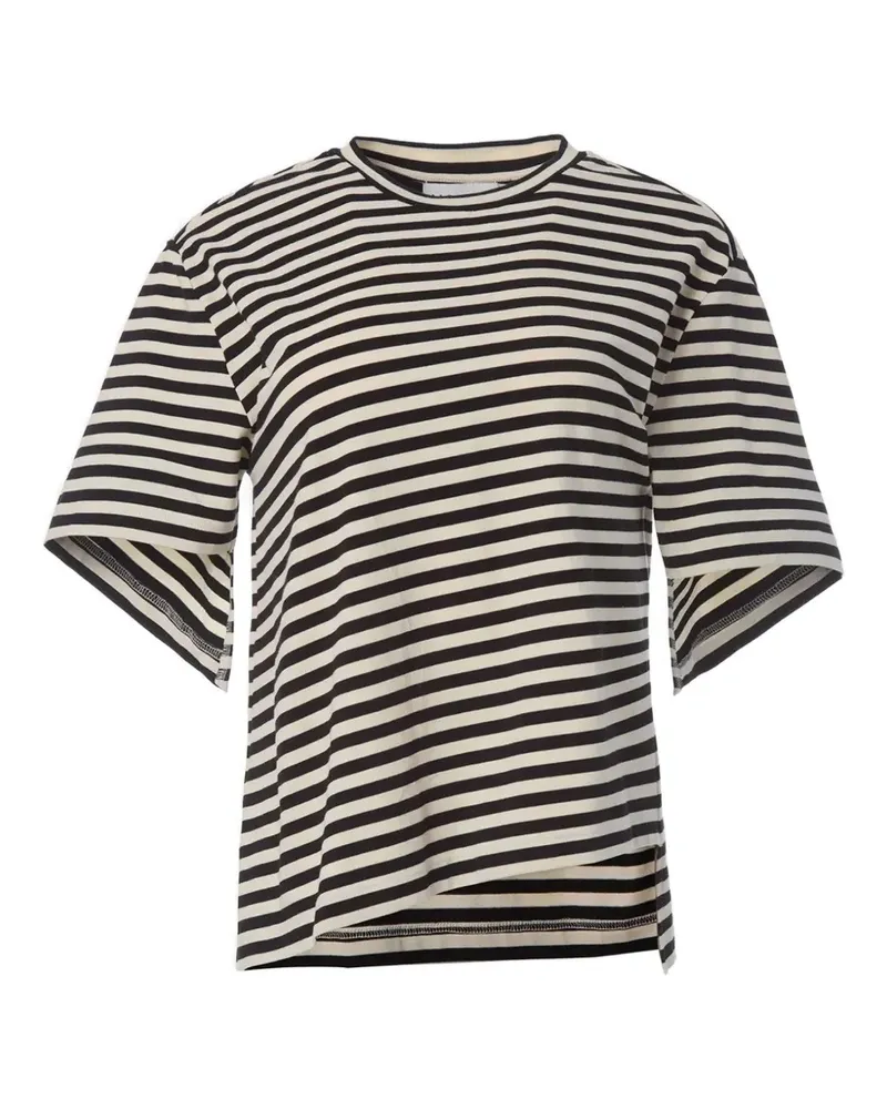 Monse Gestreiftes T-Shirt - Weiß Weiß