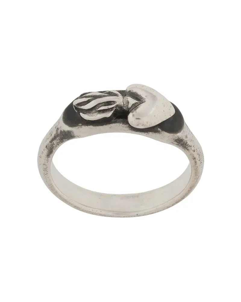 WERKSTATT:MÜNCHEN Symbol Heart' Ring - Silber Silber