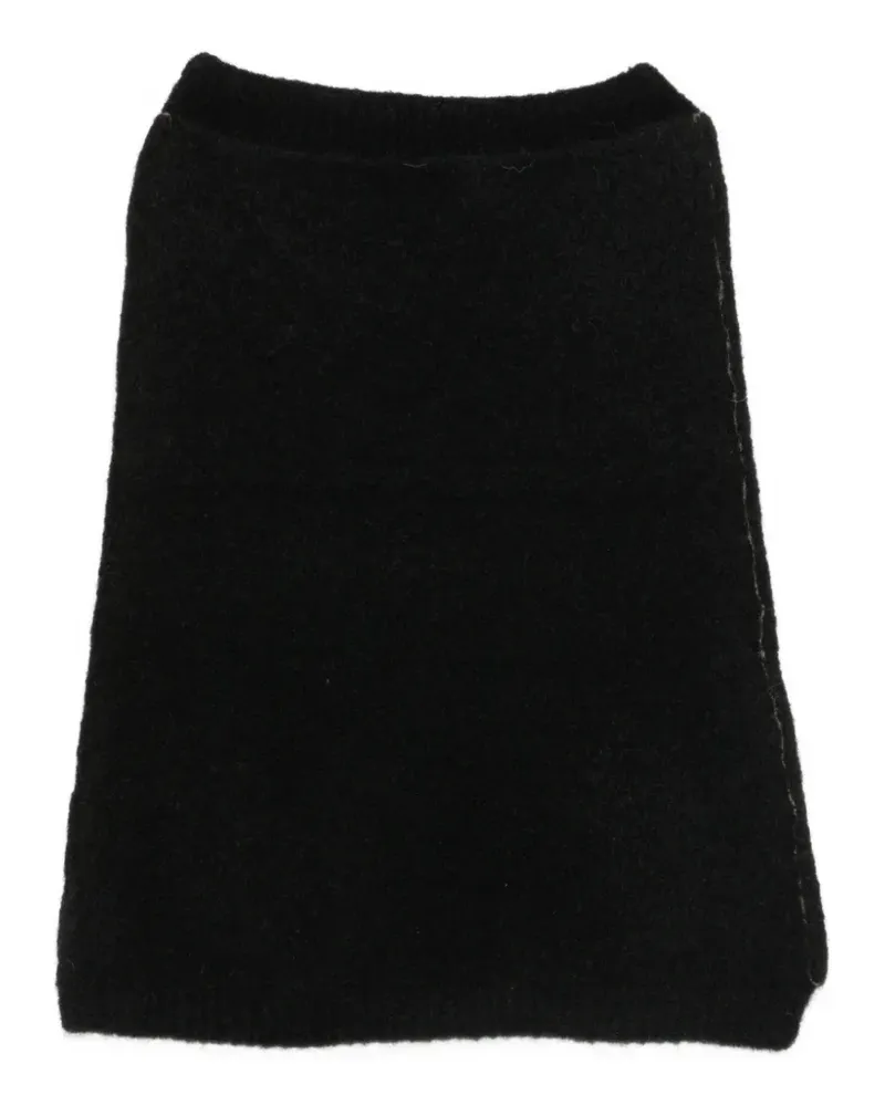 Isabel Benenato Gestrickter Rundschal - Schwarz Schwarz
