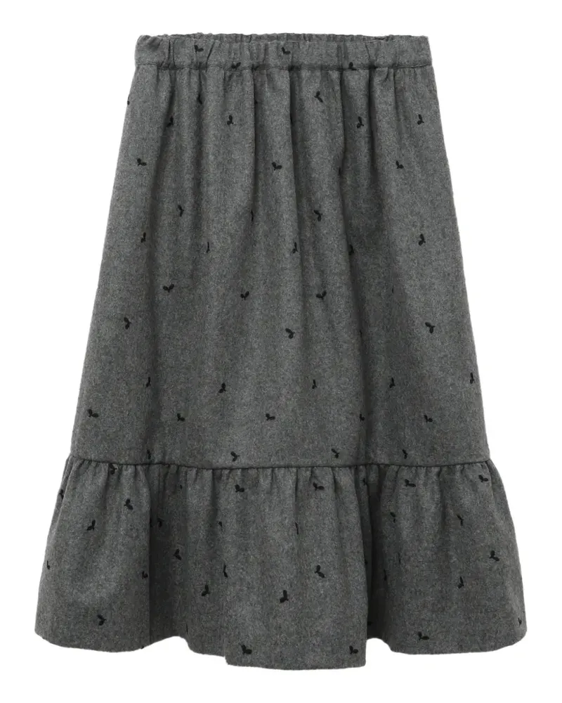 Comme des Garçons Midirock mit Print - Grau Grau