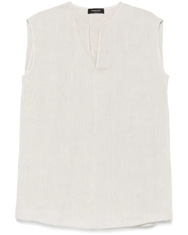 Fabiana Filippi Bluse aus Leinen - Grau Grau