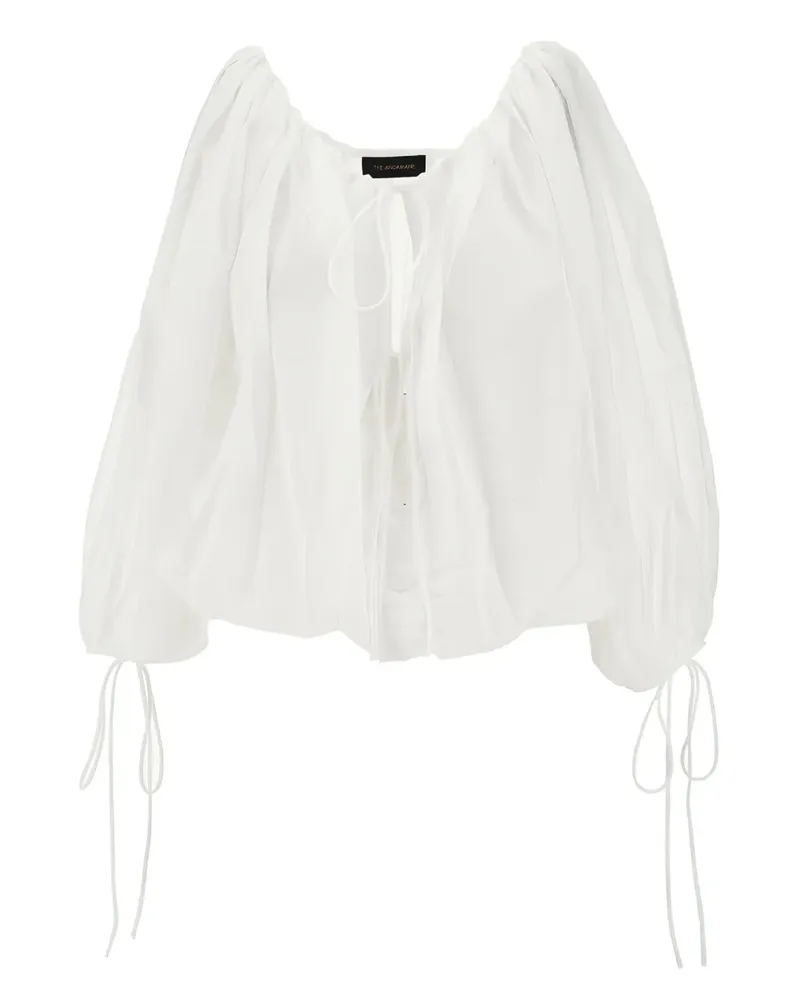 ANDAMANE Wilma Bluse mit Puffärmeln - Weiß Weiß