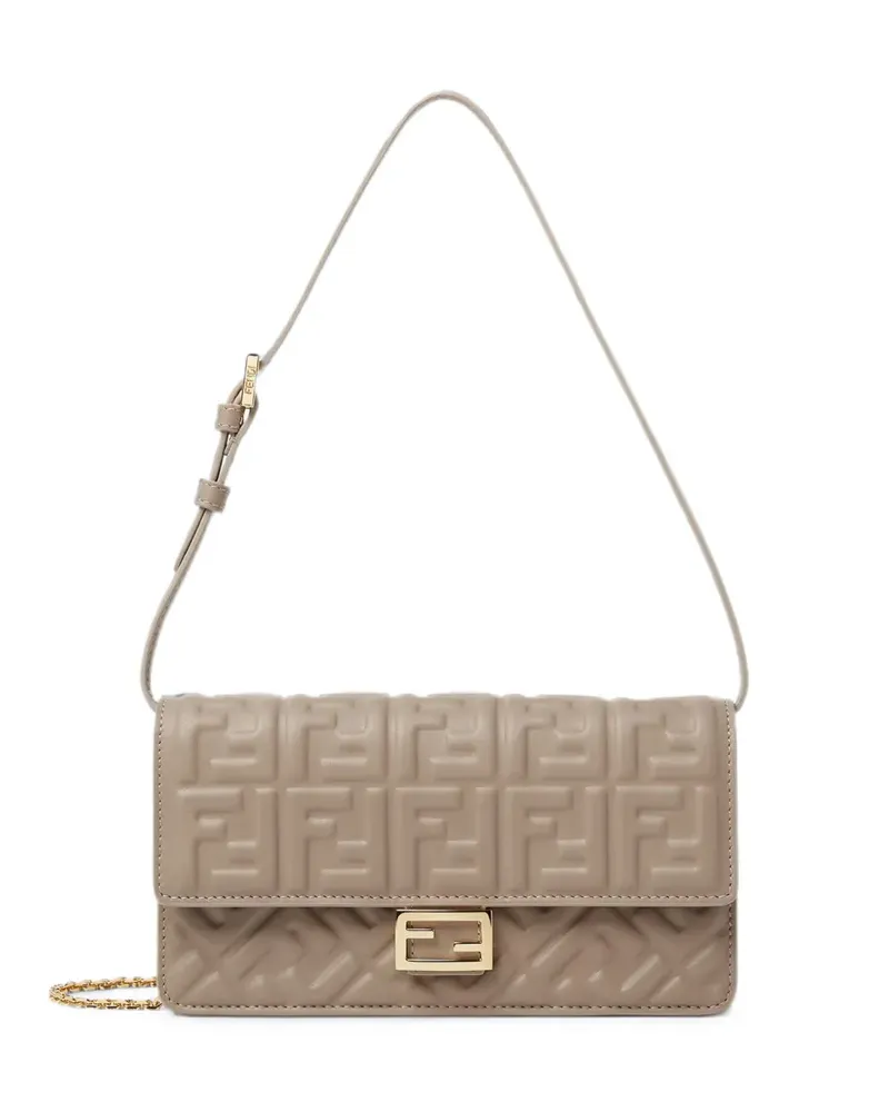 Fendi Compact Baguette FF shoulder bag - Nude Nude
