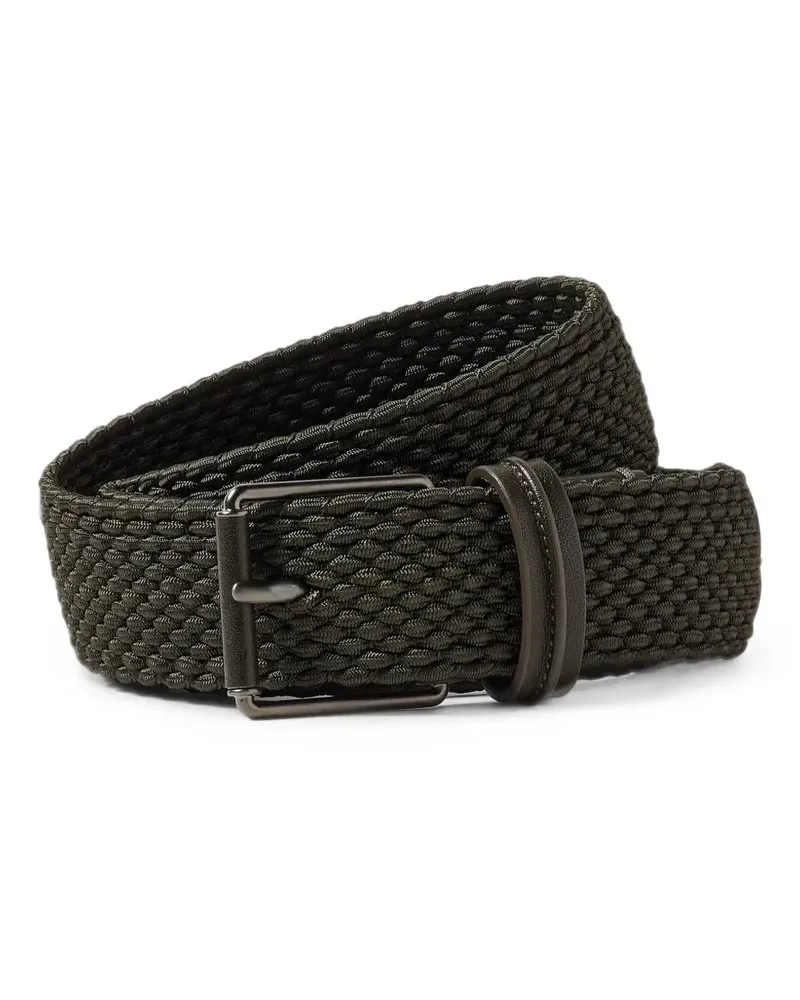 Ermenegildo Zegna Gewebter Schnallengürtel - Grün Grün