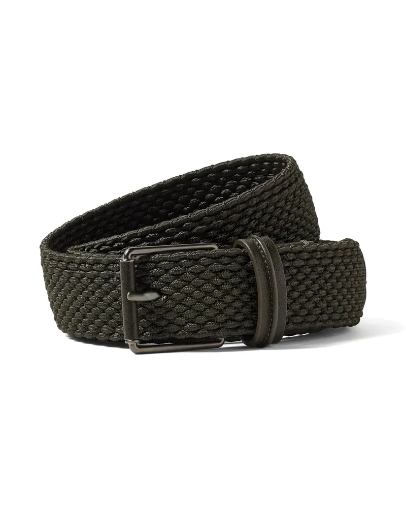 Ermenegildo Zegna Gewebter Schnallengürtel - Grün Grün