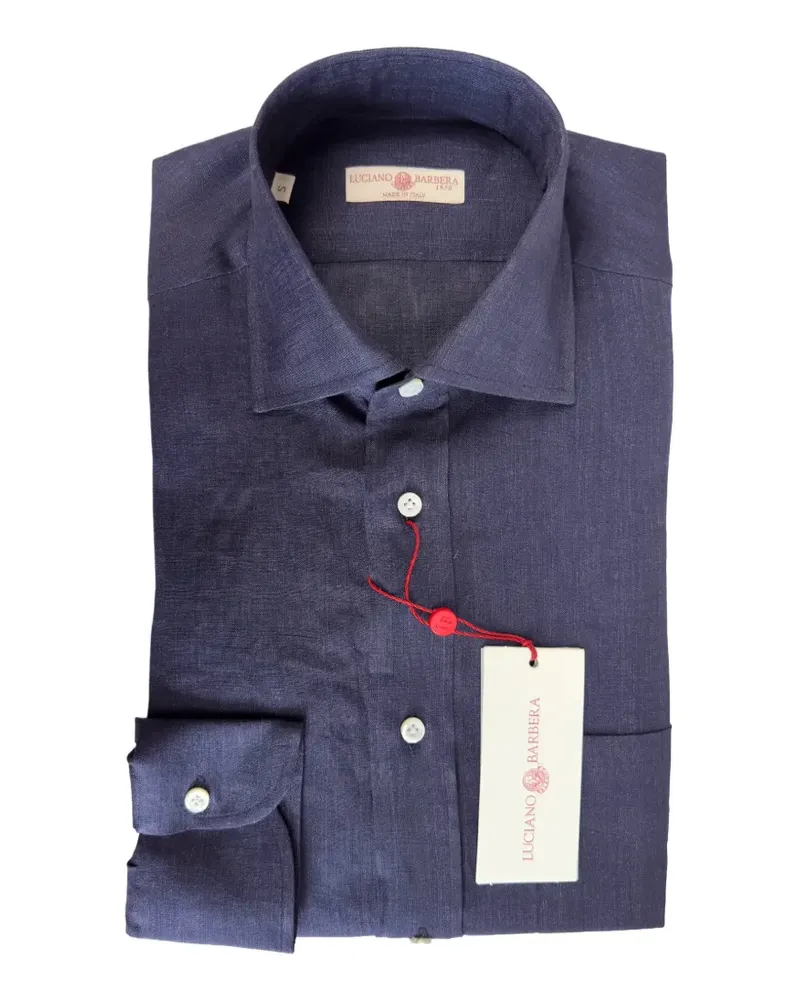 Luciano Barbera linen shirt - Blau Blau