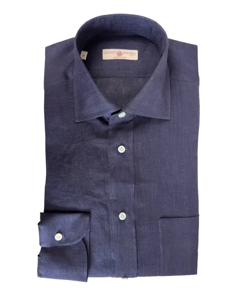 Luciano Barbera linen shirt - Blau Blau