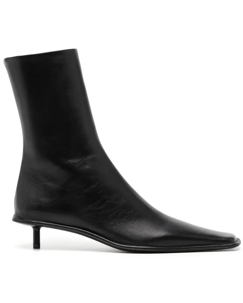Jil Sander Stiefel mit eckiger Kappe 25mm - Schwarz Schwarz