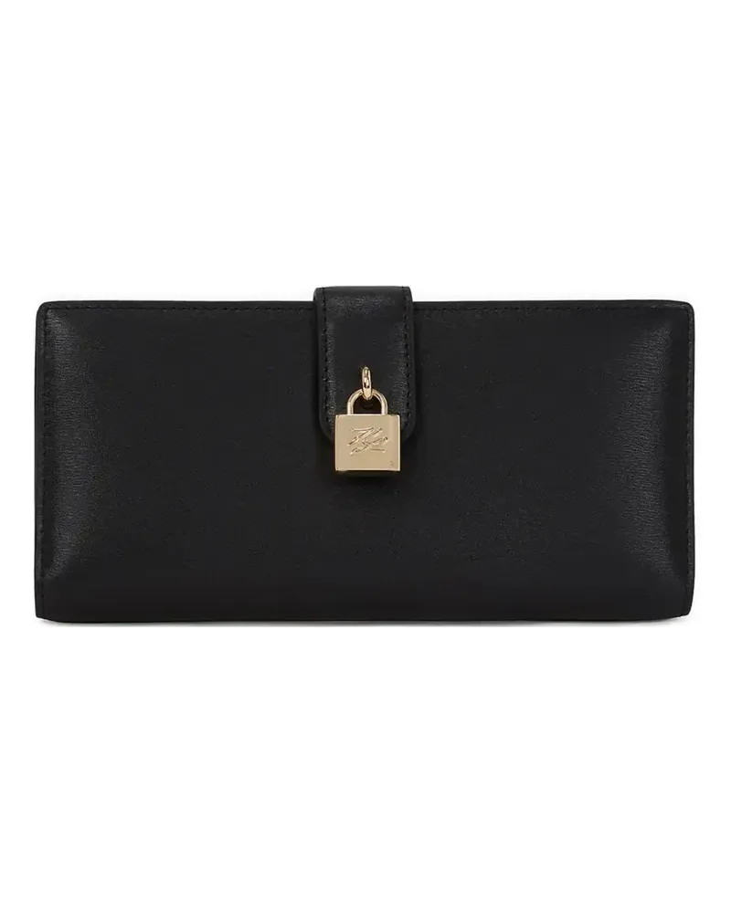Karl Lagerfeld Portemonnaie mit Schloßdetail - Schwarz Schwarz
