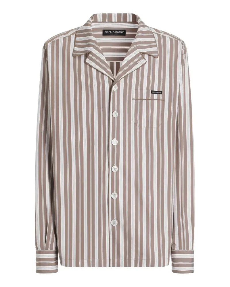 Dolce & Gabbana Gestreiftes Hemd - Nude Nude
