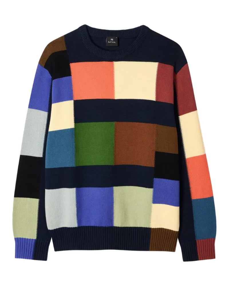 Paul Smith patchwork crew-neck sweater - Blau Blau