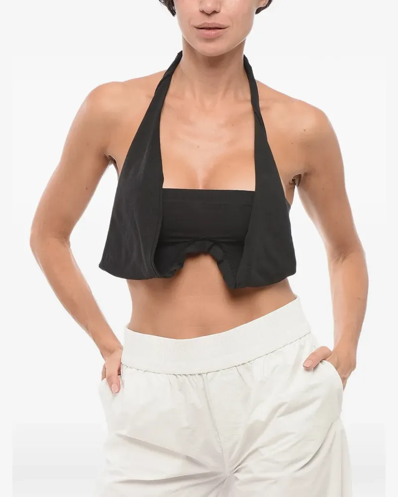 Dsquared2 lace-up crop top - Schwarz Schwarz