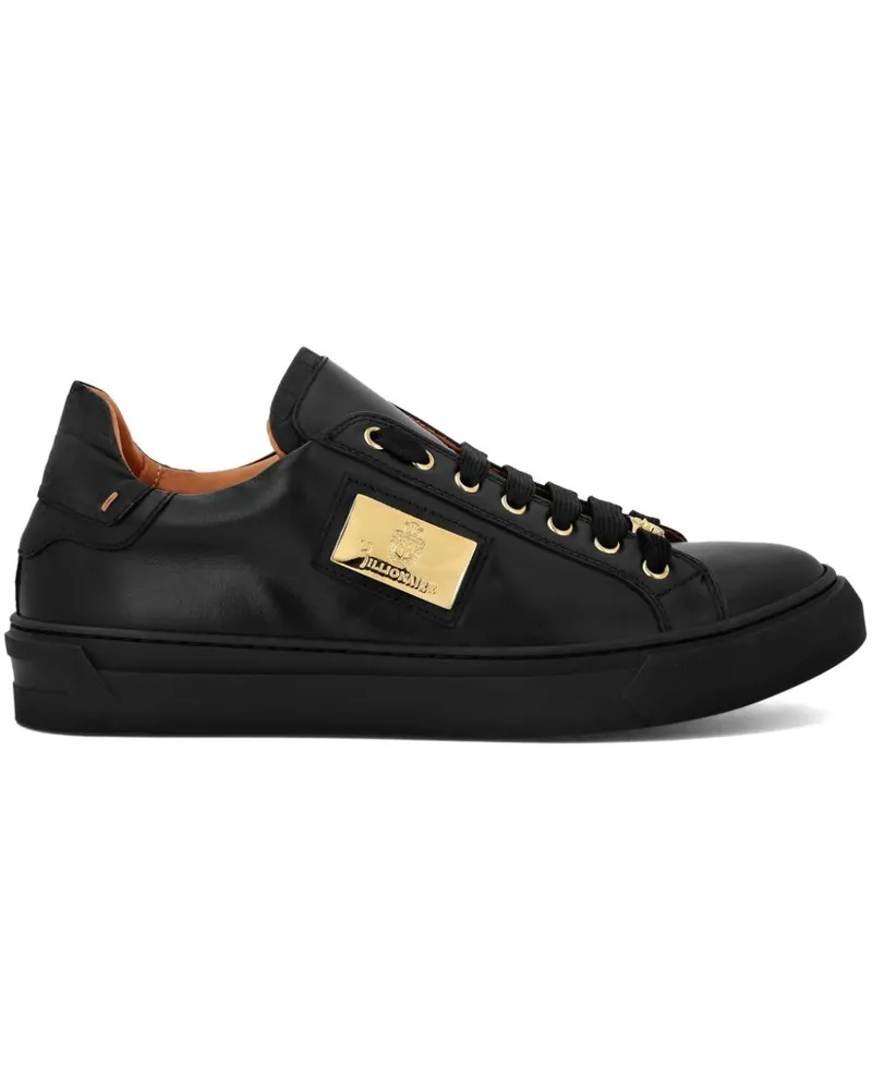 Billionaire Sneakers mit Logo-Schild - Schwarz Schwarz