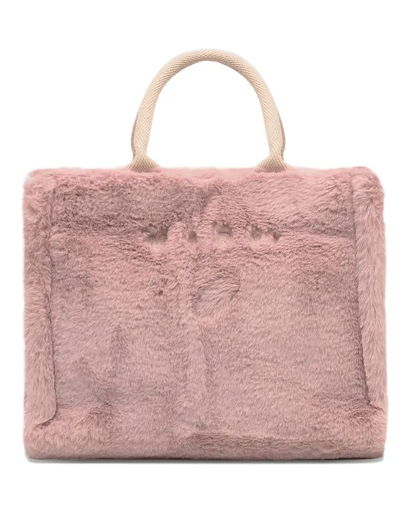 Marni Shopper aus Faux Fur - Rosa Rosa