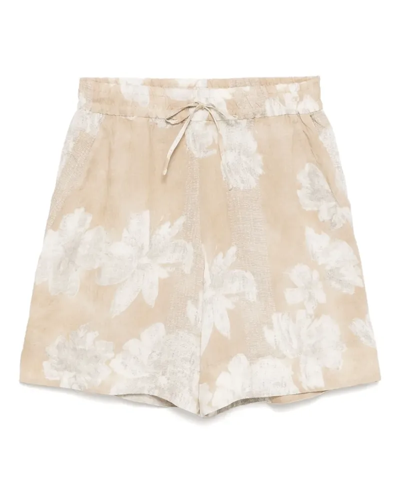 TRANSIT Shorts mit Blumen-Print - Braun Braun