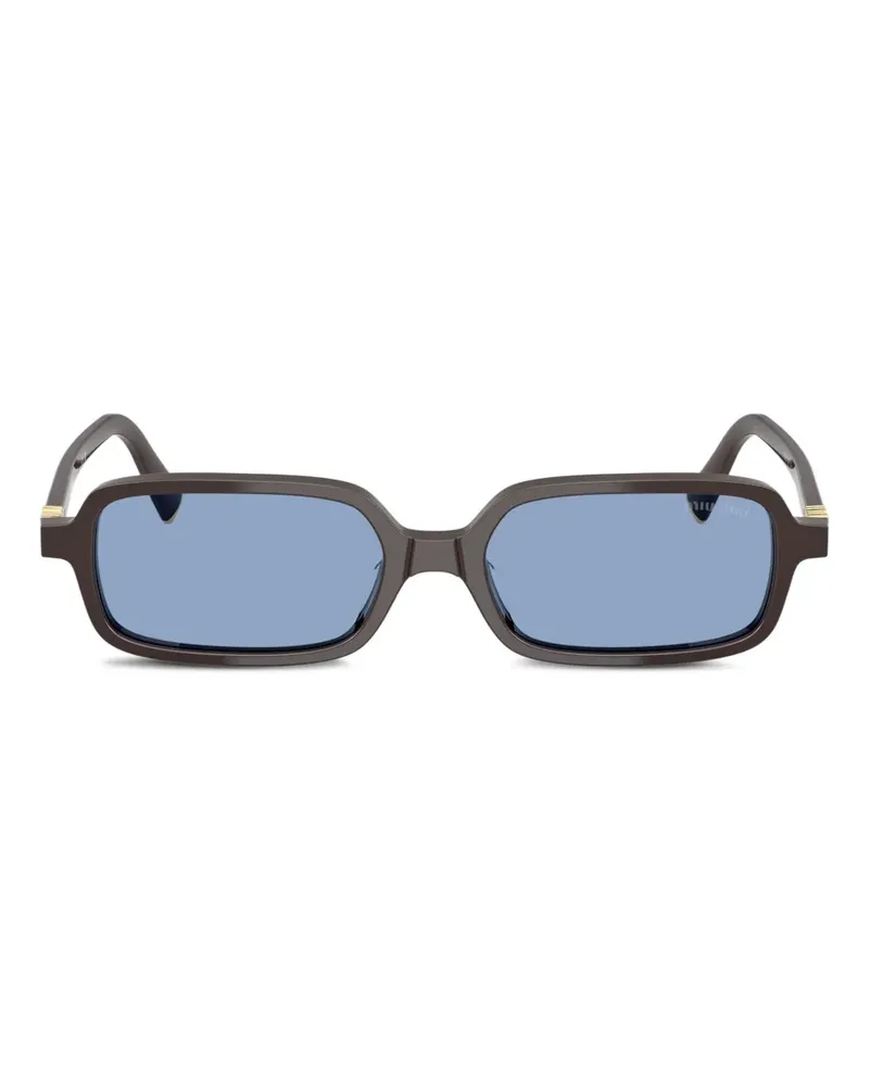 Miu Miu Sonnenbrille mit eckigem Gestell - Braun Braun