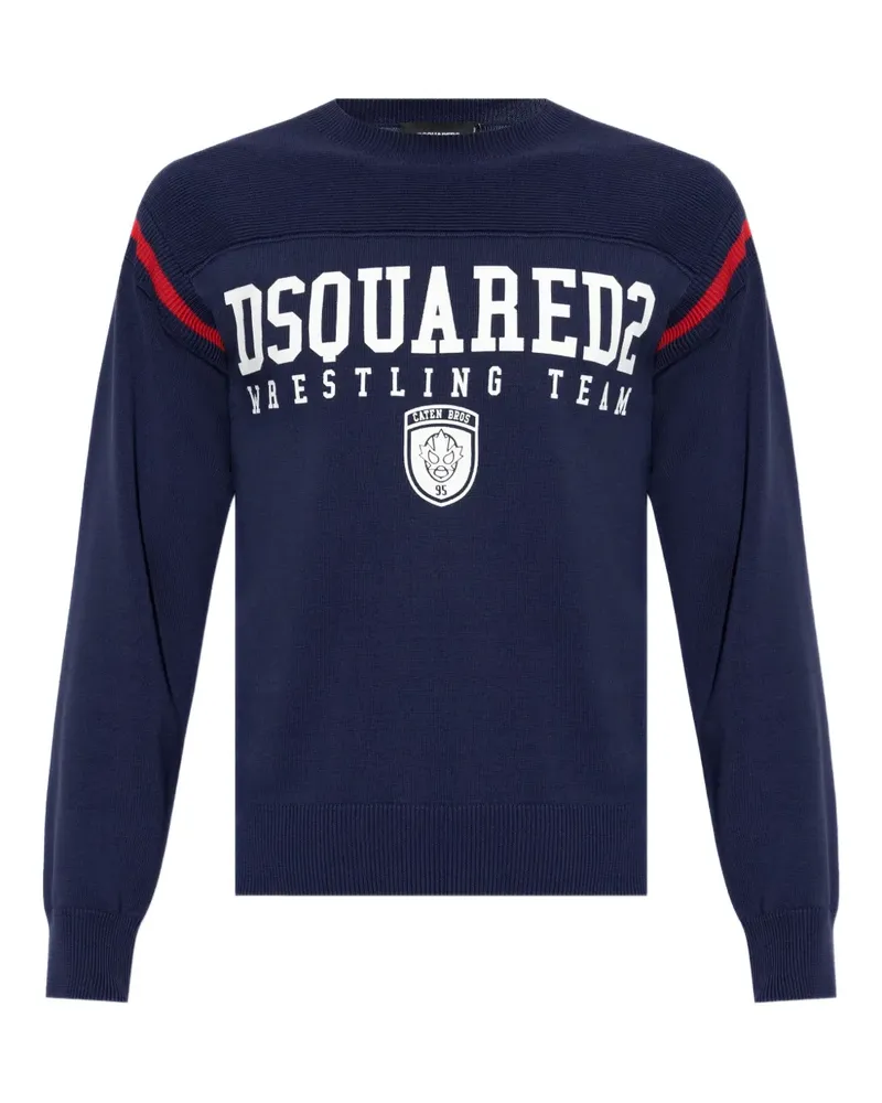 Dsquared2 Sweatshirt mit Logo-Print - Blau Blau