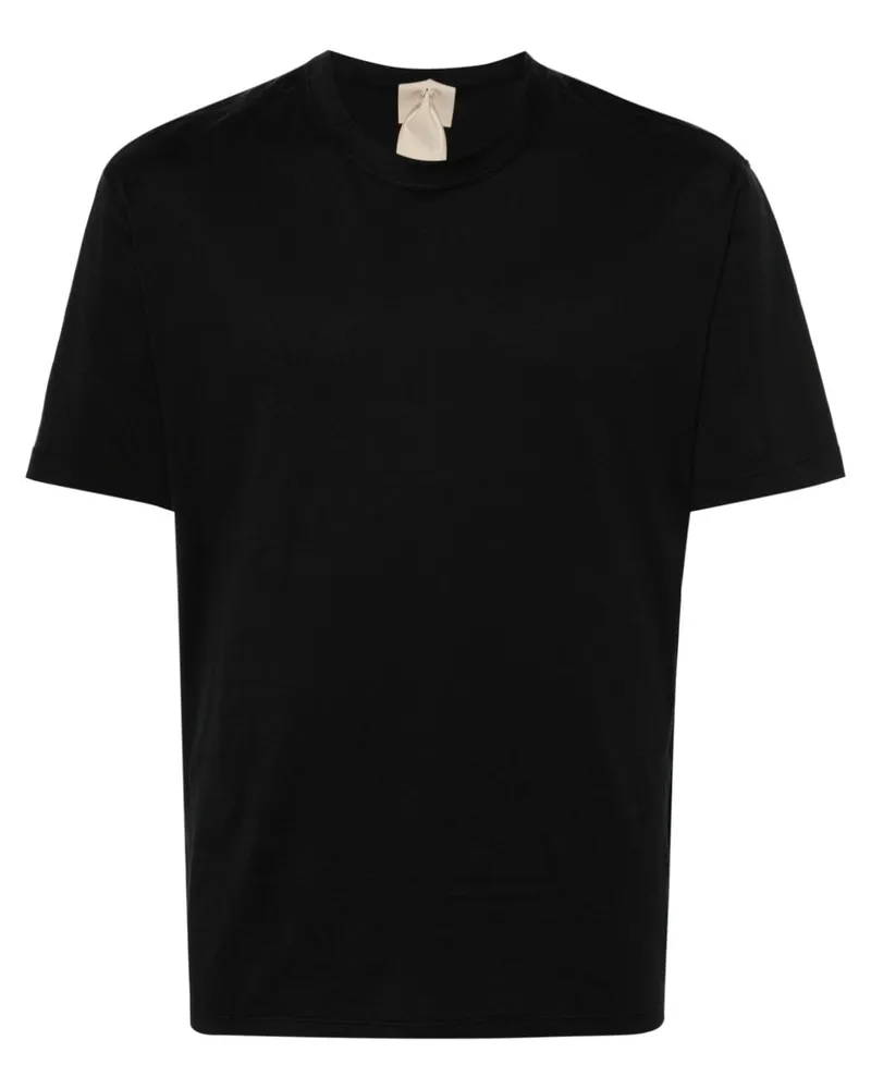 Ten c T-Shirt mit Logo-Patch Schwarz