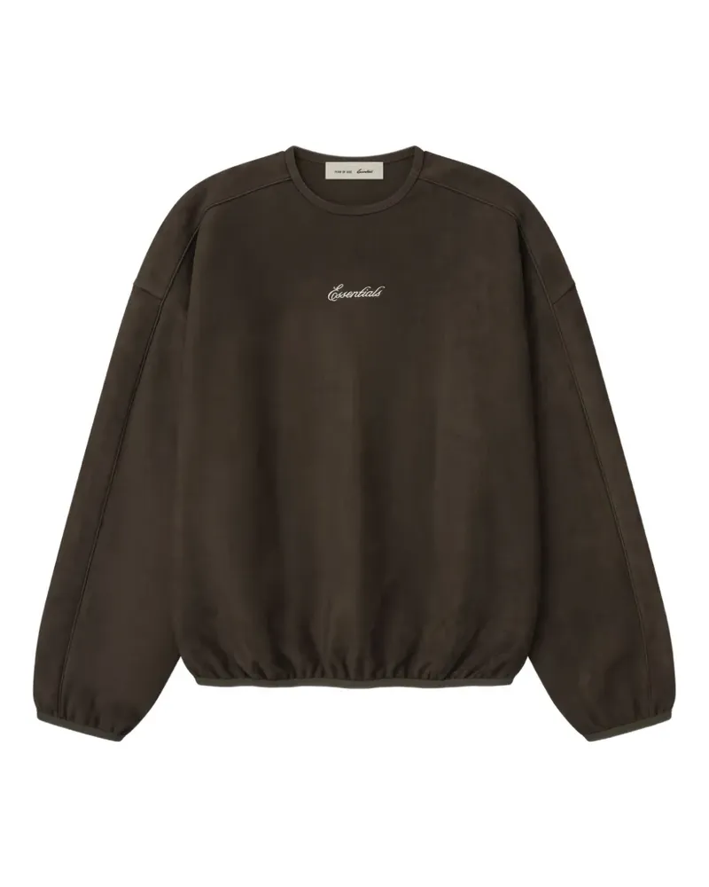 Fear of God Suede Fleece logo-embroidered sweater - Braun Braun