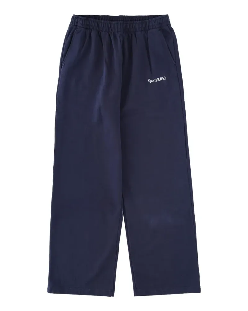 SPORTY & RICH Jogginghose mit Logo-Streifen - Blau Blau