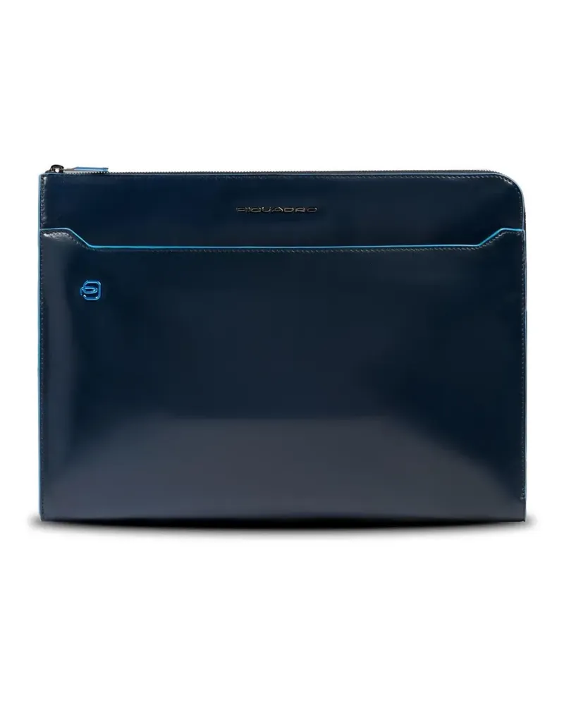 Piquadro Laptoptasche aus Leder - Blau Blau