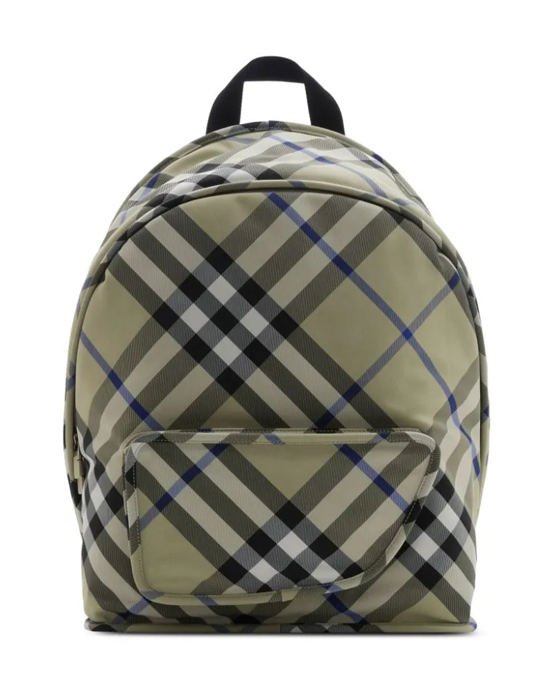 Burberry Rucksack mit Karomuster - Grün Grün