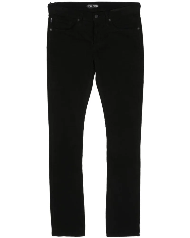 Tom Ford Halbhohe Slim-Fit-Jeans - Schwarz Schwarz