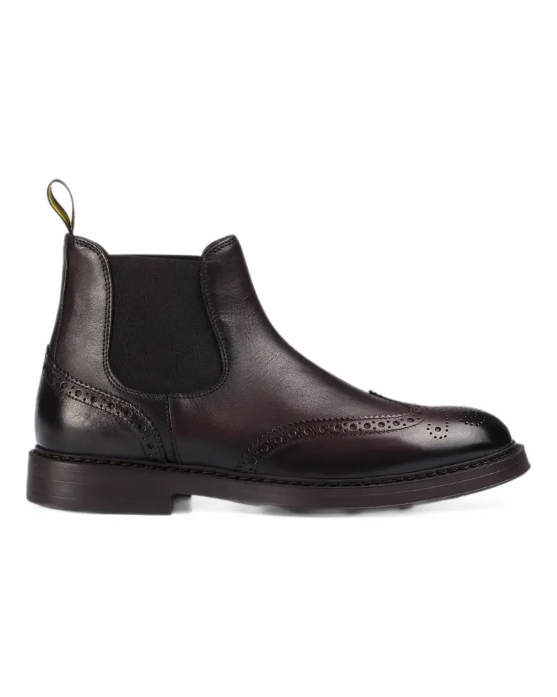Doucal´s brogue-detail leather chealsea boots - Rot Rot