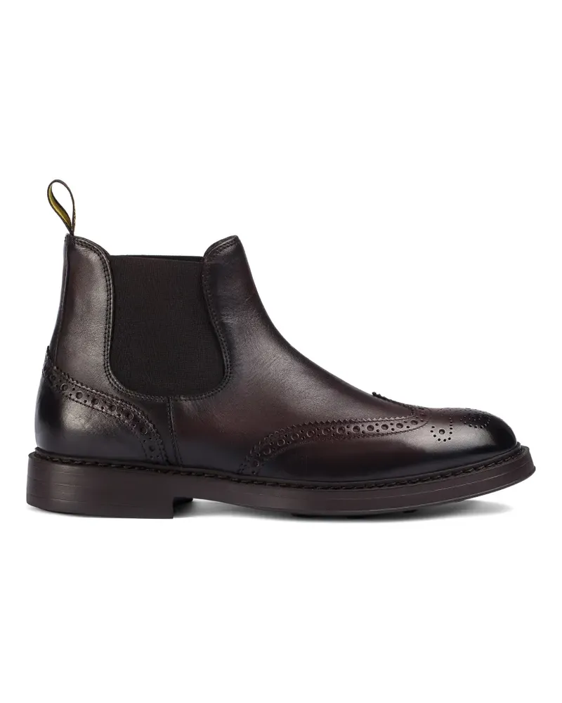 Doucal´s Chelsea-Boots aus Leder mit Budapestermuster - Rot Rot