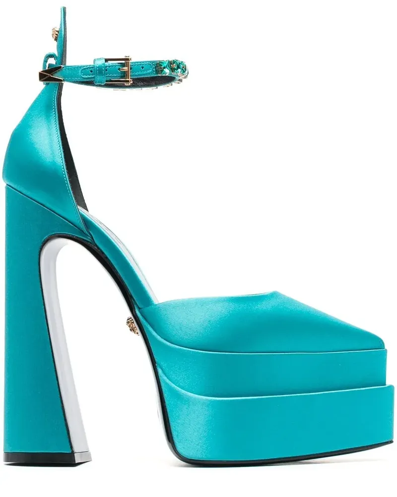 Versace Mary Janes mit Plateau 170mm - Blau Blau