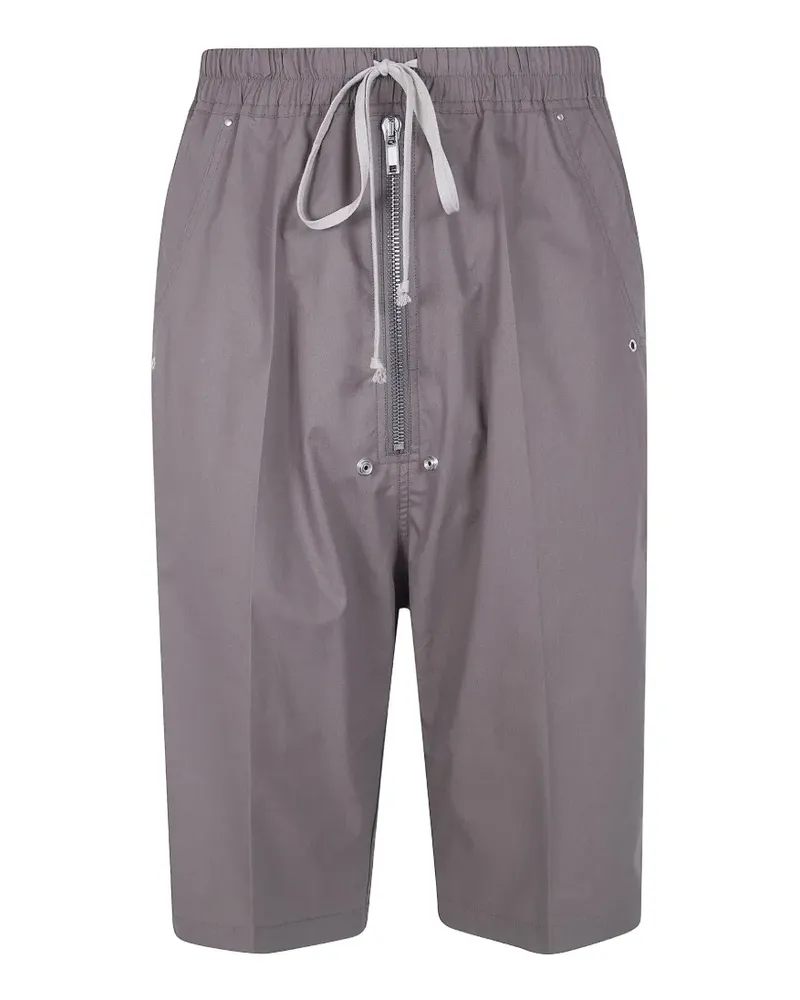 Rick Owens zip-front drawstring shorts - Grau Grau