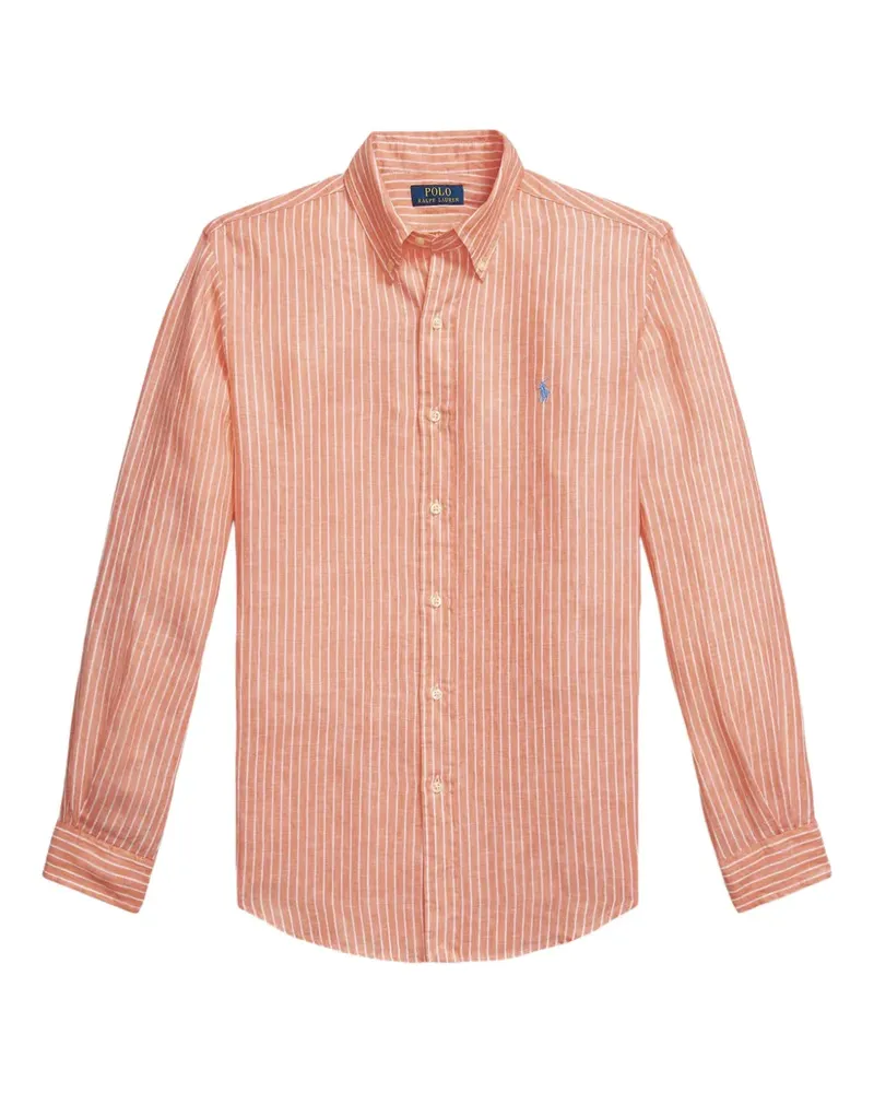 Ralph Lauren Gestreiftes Hemd aus Leinen - Orange Orange