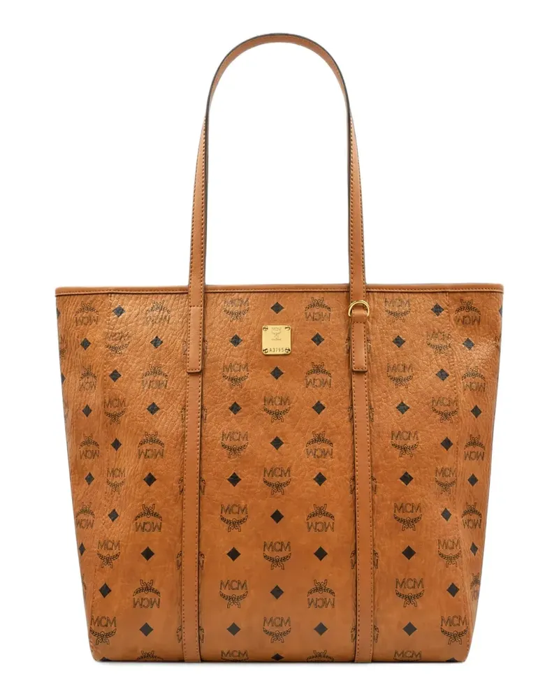 MCM Visetos Tote Bag mit Logo-Print - Nude Nude
