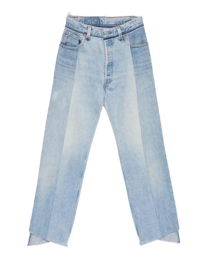 VETEMENTS panel raw-edge jeans - Blau Blau