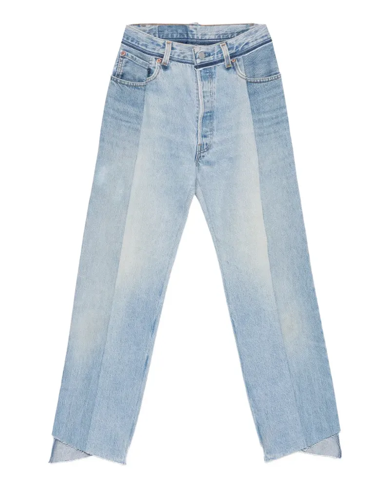VETEMENTS panel raw-edge jeans - Blau Blau