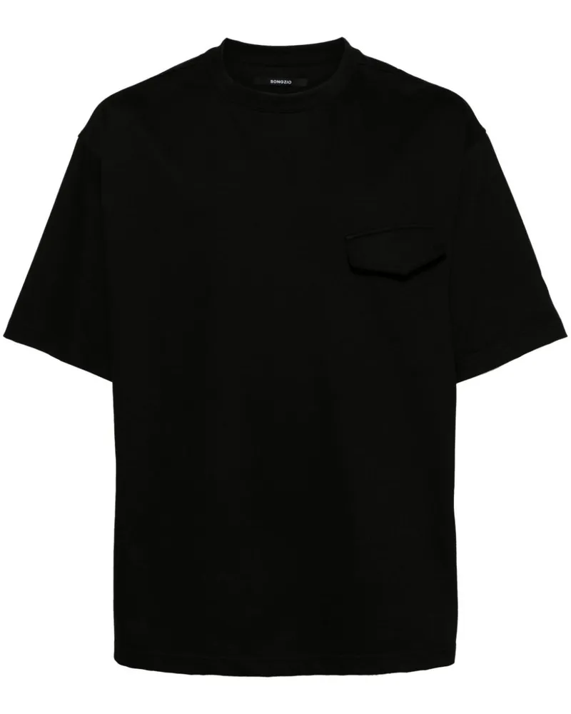 SONGZIO T-Shirt mit Logo-Print Schwarz