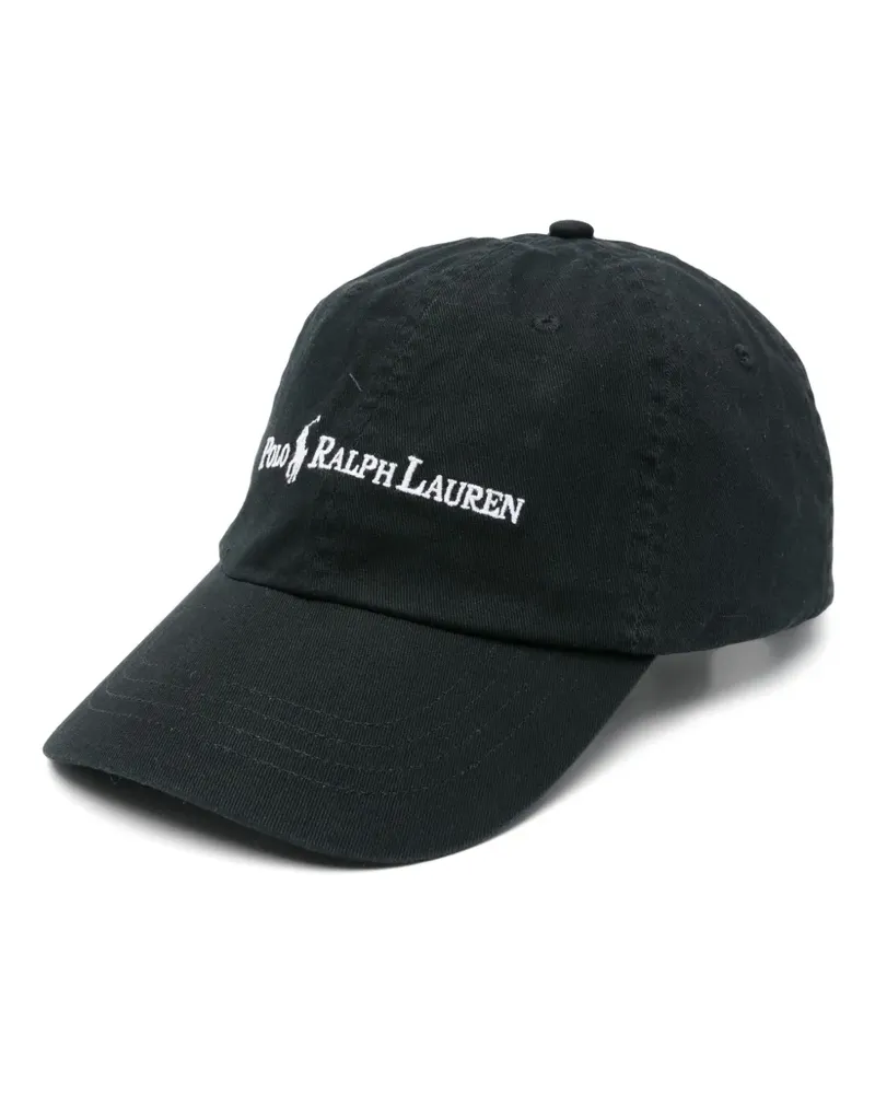 Ralph Lauren Baseballkappe mit Polo Pony-Motiv - Schwarz Schwarz