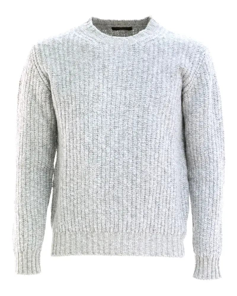 Zanone Gerippter Pullover - Grau Grau