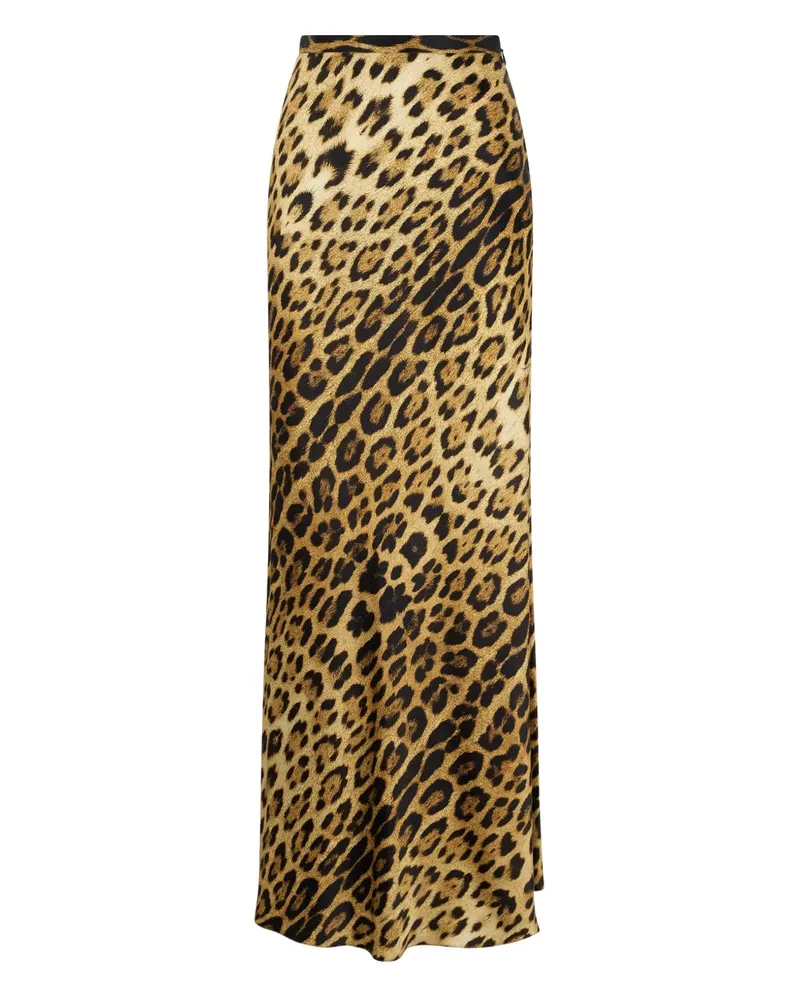 Roberto Cavalli Rock mit Jaguar-Print - Braun Braun