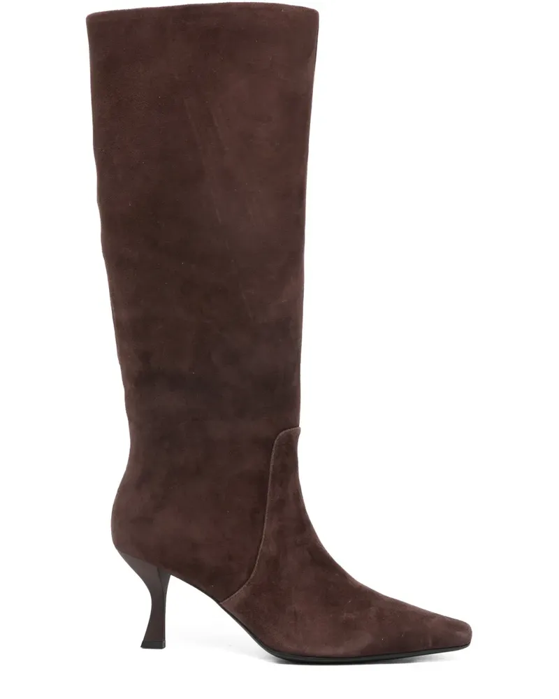 MARC ELLIS Kniehohe Stiefel mit spitzer Kappe - Braun Braun