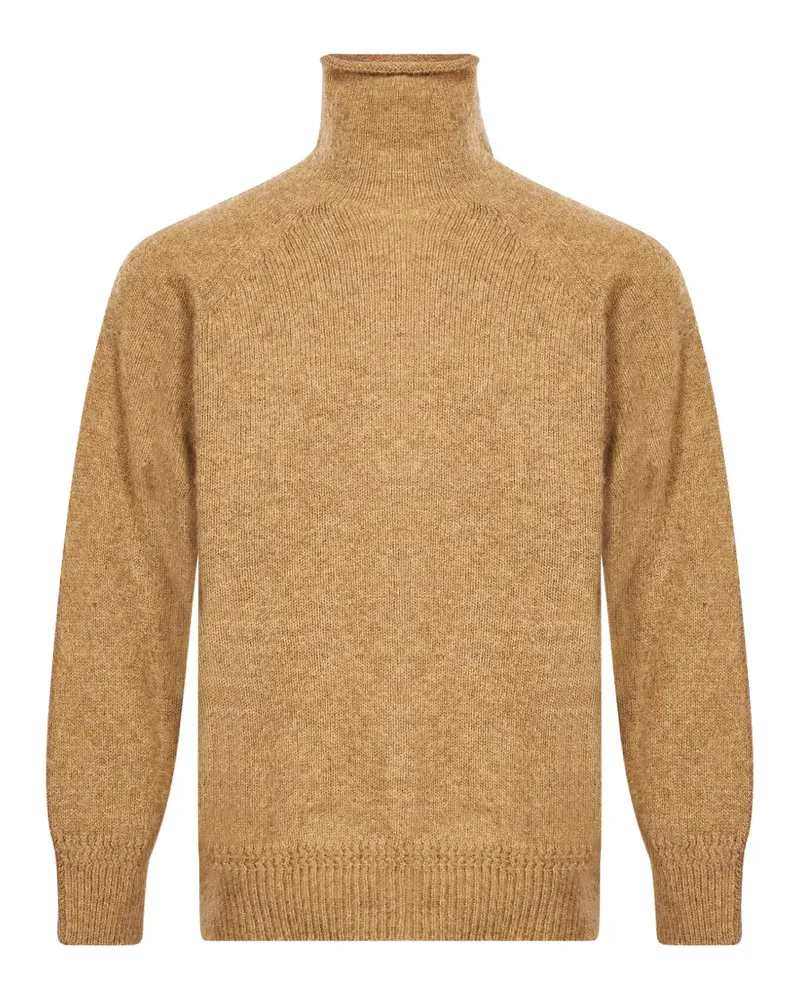 YMC Bea Rollkragenpullover mit Raglanärmeln - Braun Braun