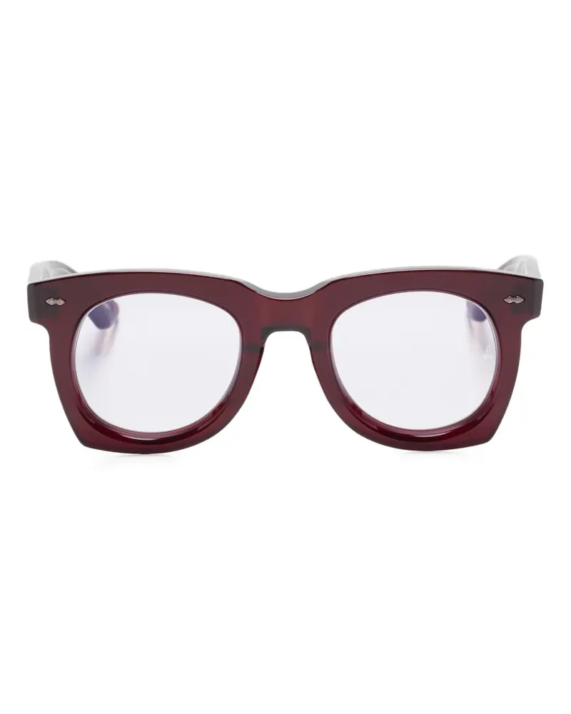 Jacques Marie Mage Geometrische Sonnenbrille - Rot Rot